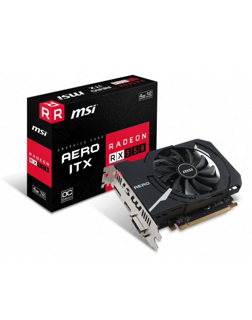  MSI Radeon RX 550 Aero ITX 4GB GDDR5 OC Graphics Card